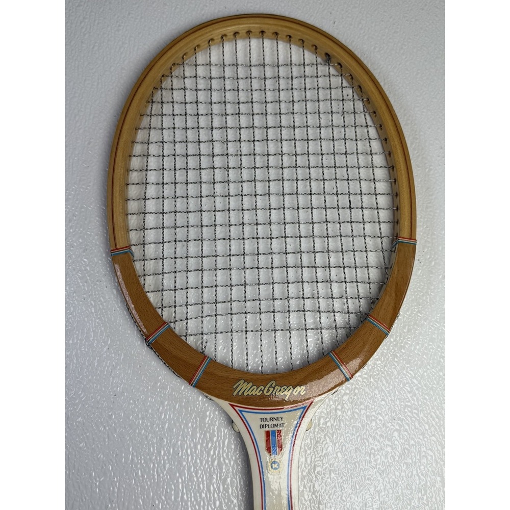 Vintage McGregor Tourney Diplomat, Wooden Tennis Racket